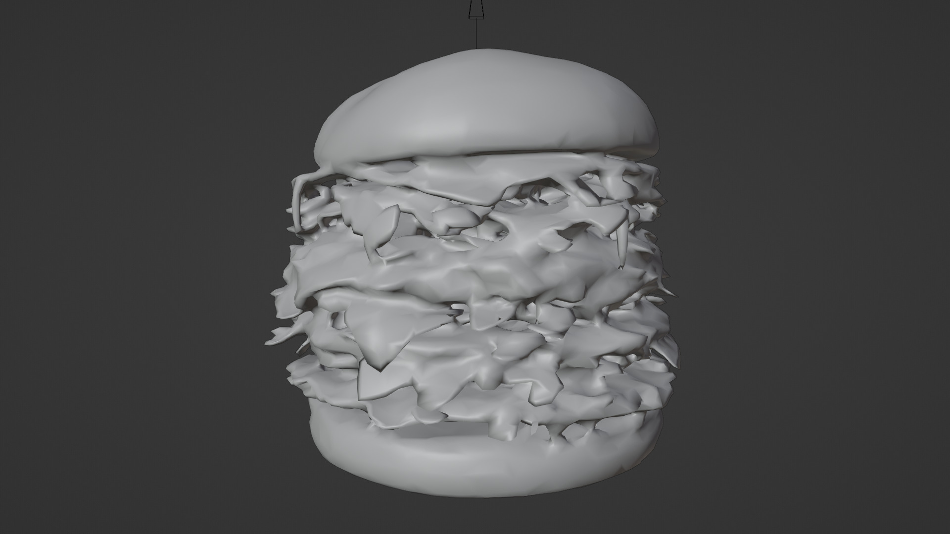 hamburger Low-poly 3D model_3