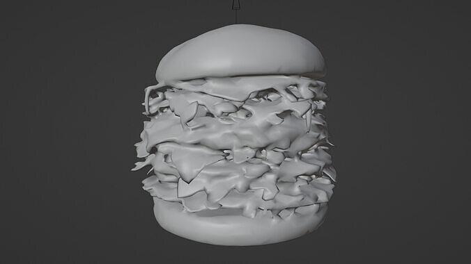 hamburger Low-poly 3D model 3