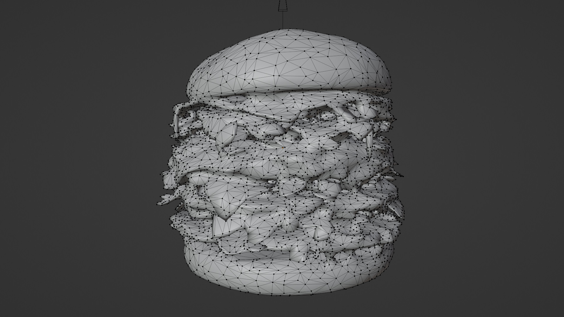 hamburger Low-poly 3D model_4