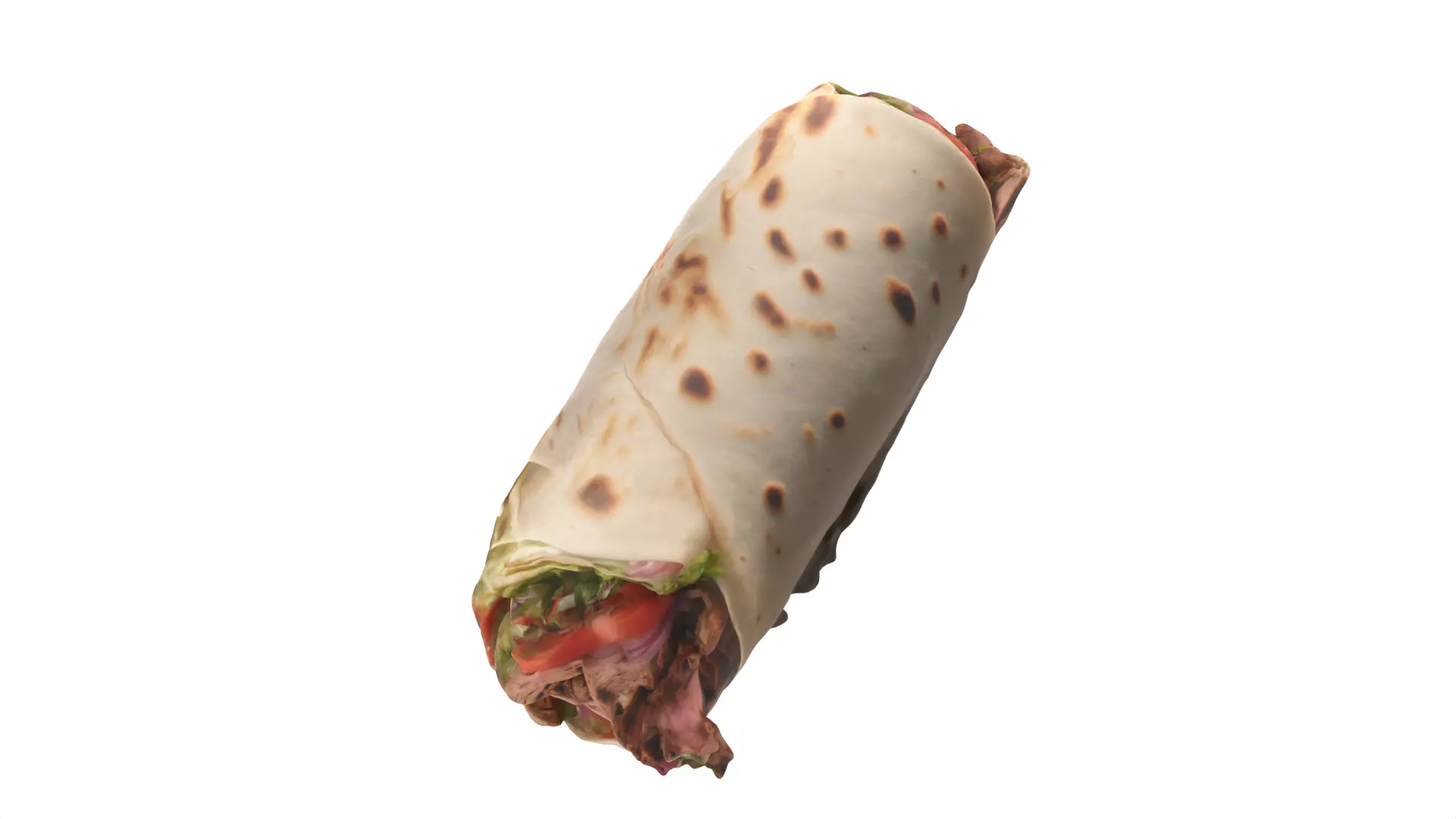 burrito Low-poly 3D model_0