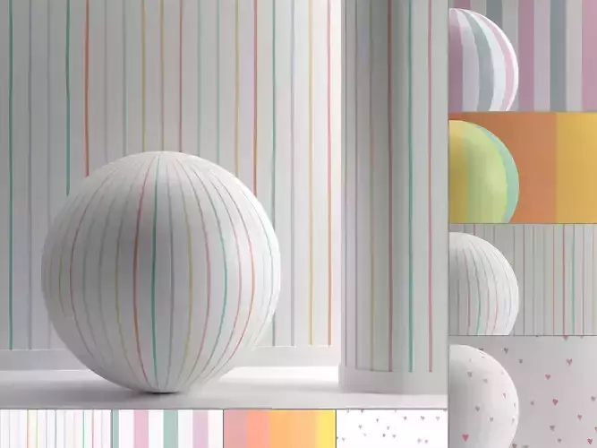 Childroom wall material set Texture Childroom wall material set Texture