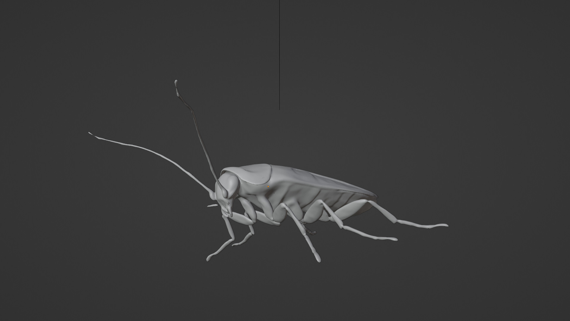 cockroach Low-poly 3D model_3