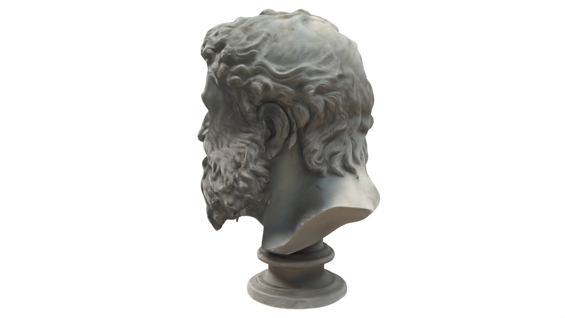 head statue Low-poly 3D model_3