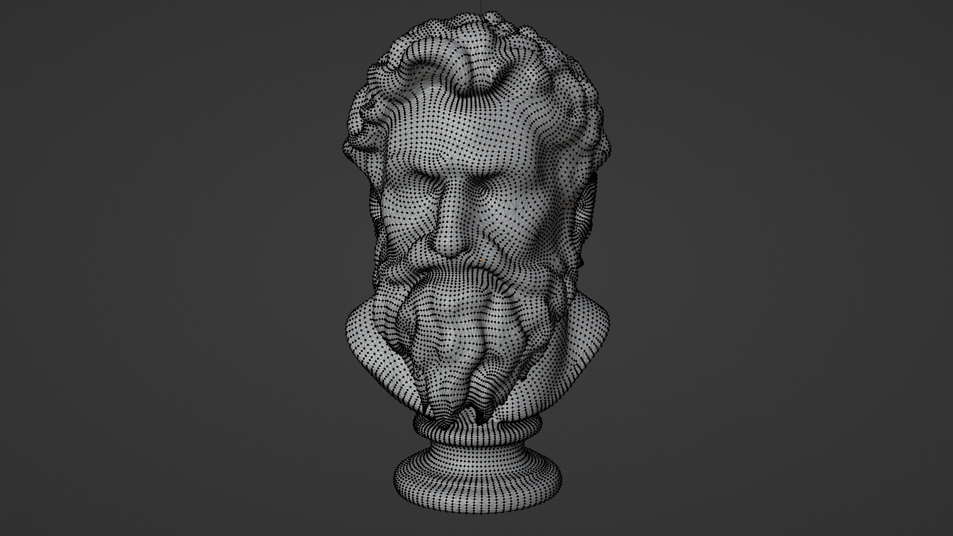 head statue Low-poly 3D model_5