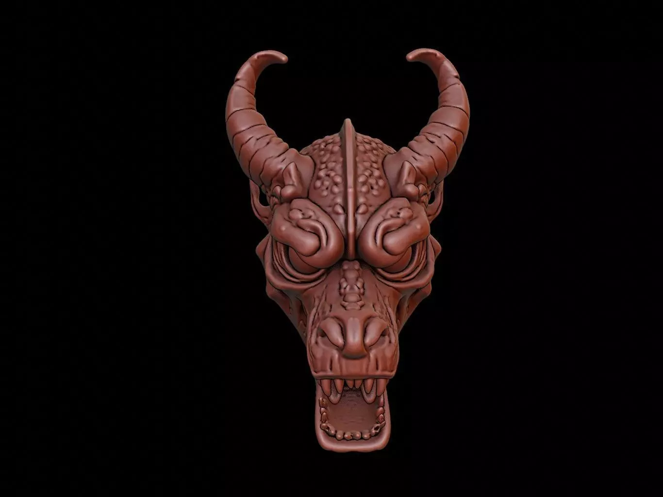 Infernal Beast Mask 3d Printing 3D print model