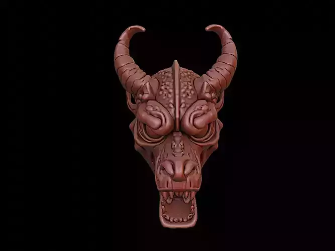 Infernal Beast Mask 3d Printing