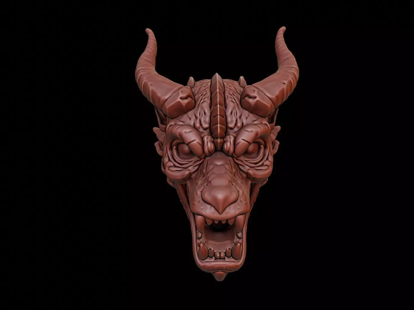 Infernal Beast Mask 3d Printing 3D print model