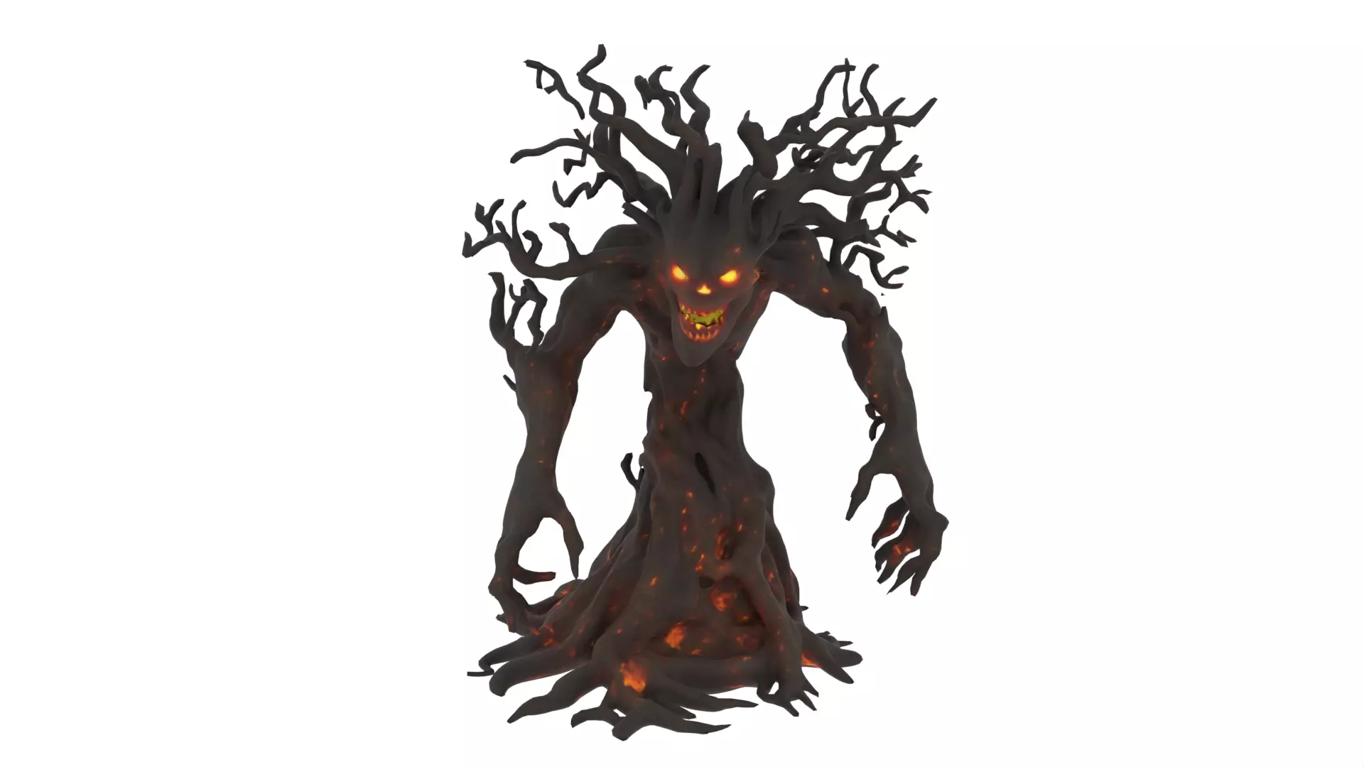 scary tree Low-poly 3D model_0