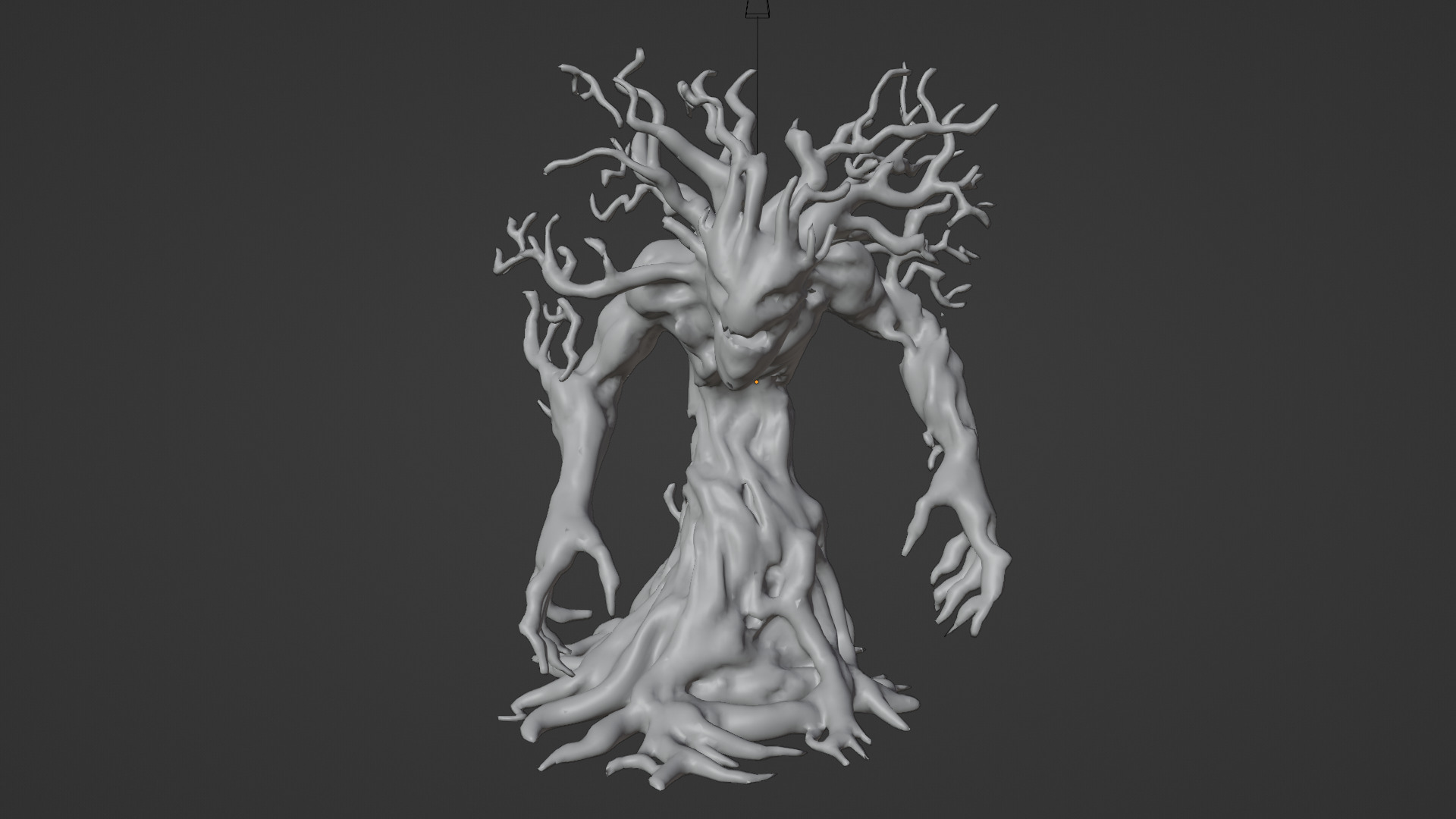 scary tree Low-poly 3D model_4