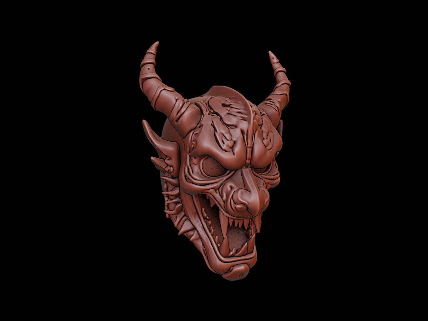 Lava Demon Mask 3d Printing 3D print model_1