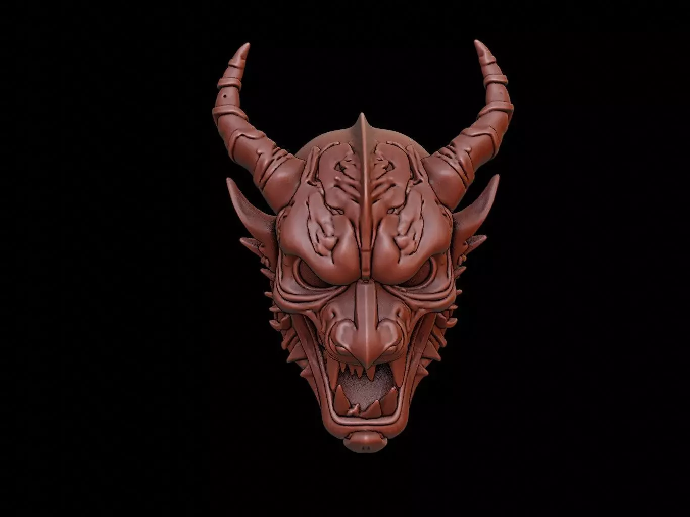 Lava Demon Mask 3d Printing 3D print model_0
