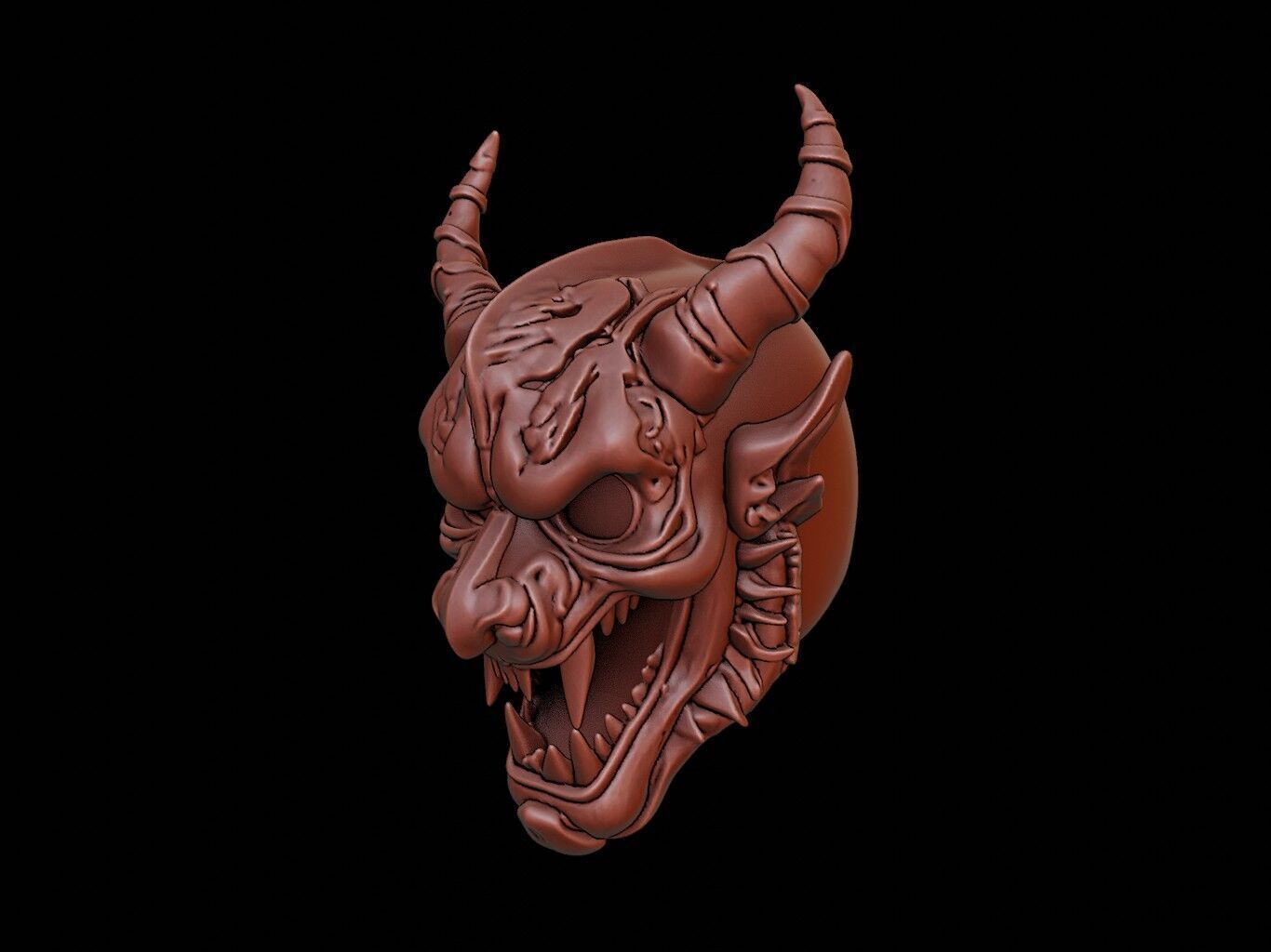 Lava Demon Mask 3d Printing 3D print model_2