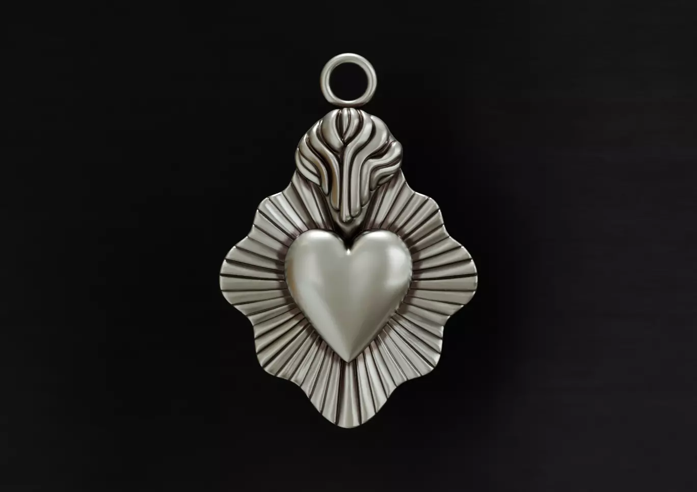 Sacred Heart 4 Pendant 3D print model