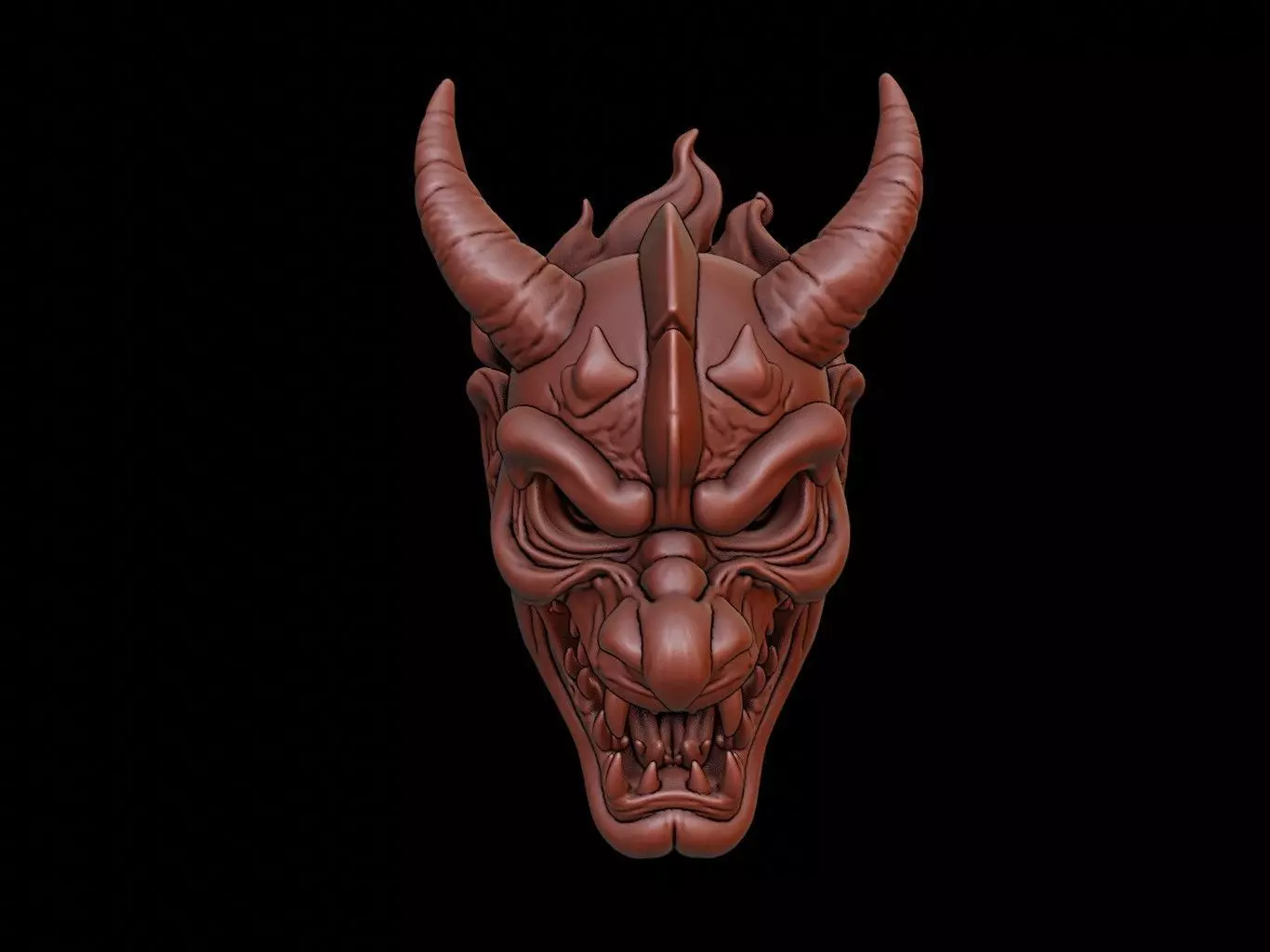 Lava Demon Mask 3d Printing 3D print model_0