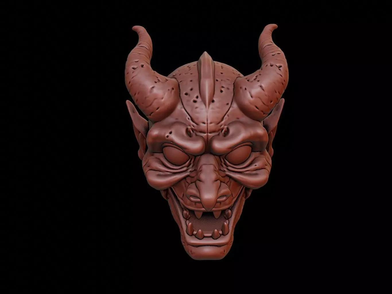 Lava Demon Mask 3d Printing 3D print model_0