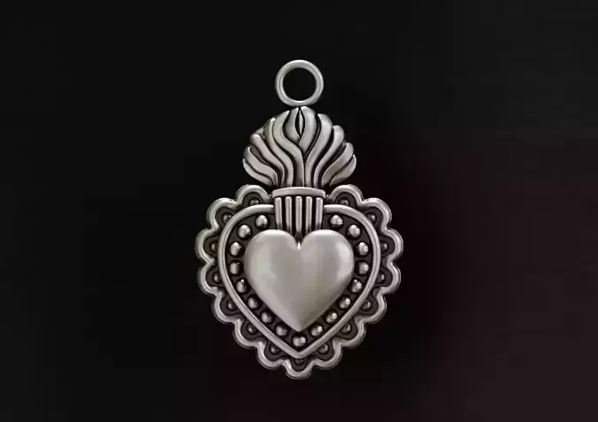 Sacred Heart 5 Pendant 3D print model