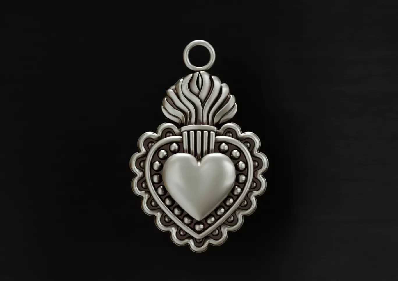 Sacred Heart 5 Pendant 3D print model