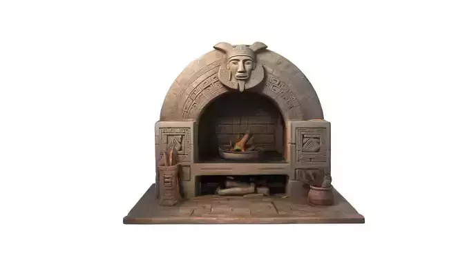 stone altar Low-poly 3D model