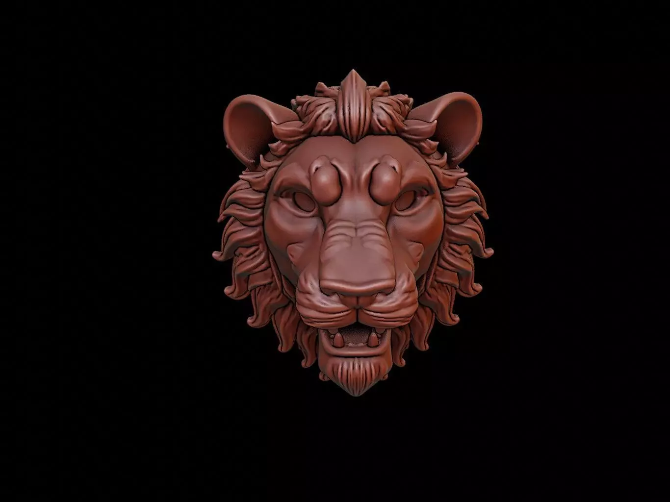 Lion Mask 3d Printing 3D print model_0