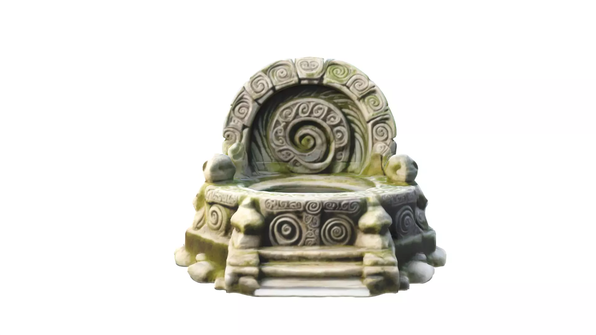 stone altar Low-poly 3D model_0