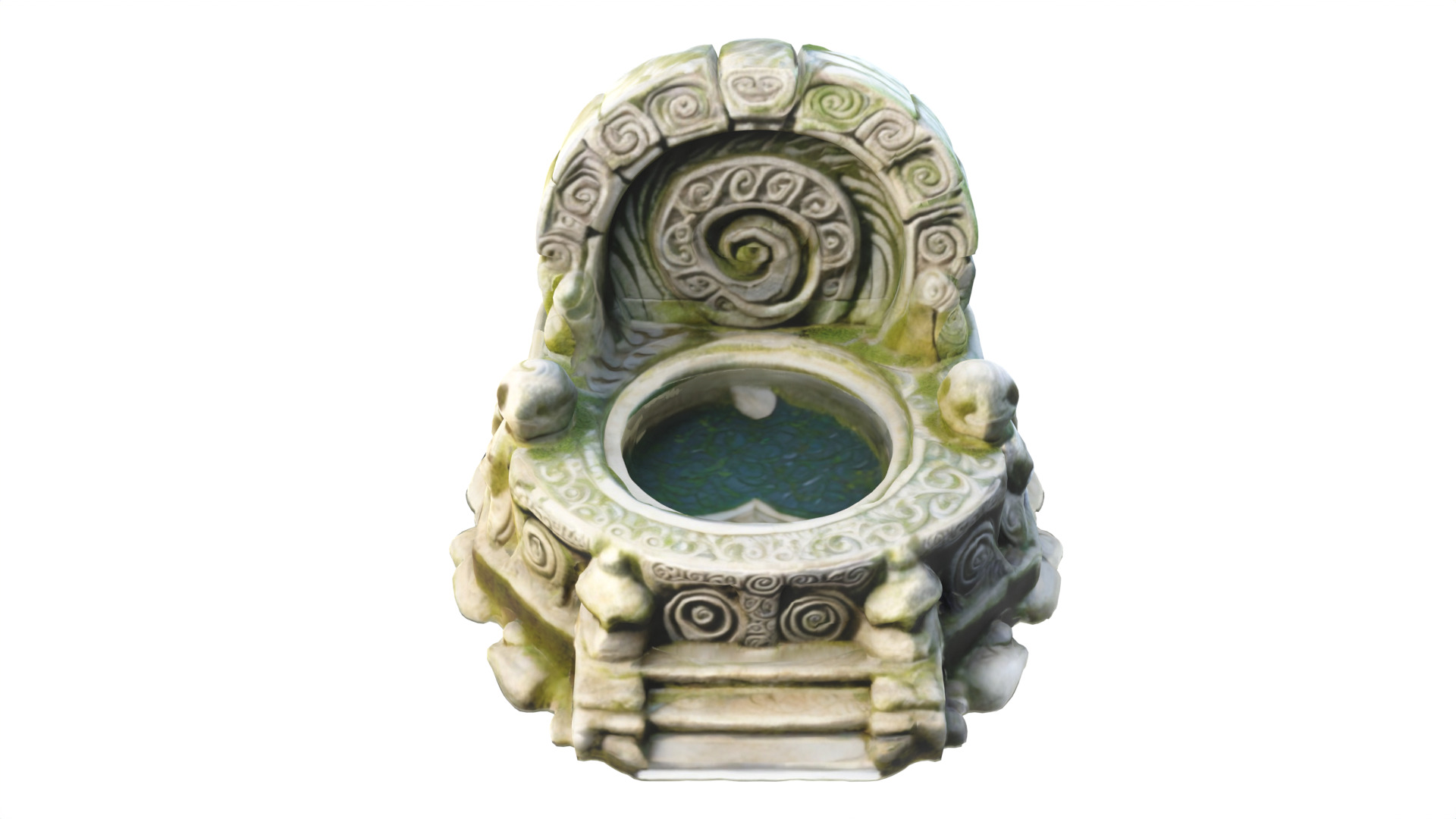 stone altar Low-poly 3D model_3