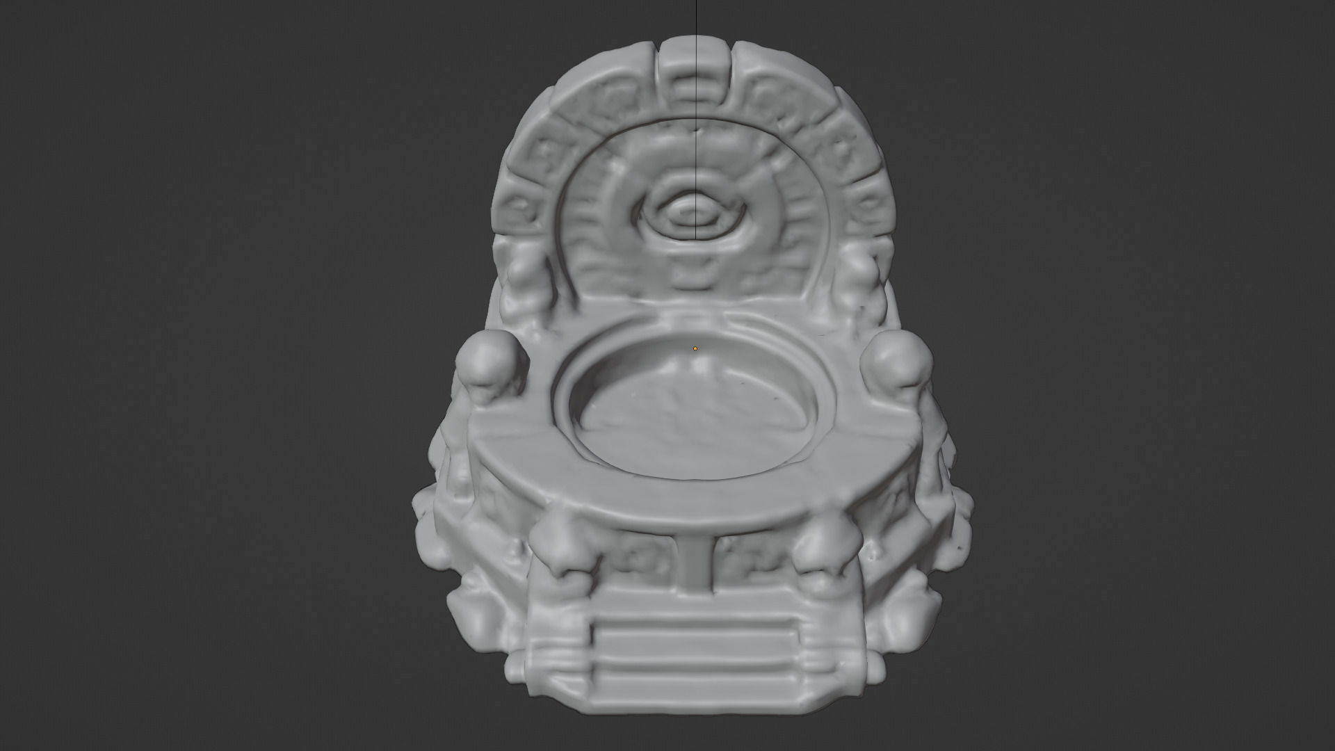 stone altar Low-poly 3D model_4