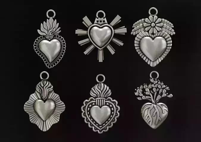 Sacred heart pendant collection 