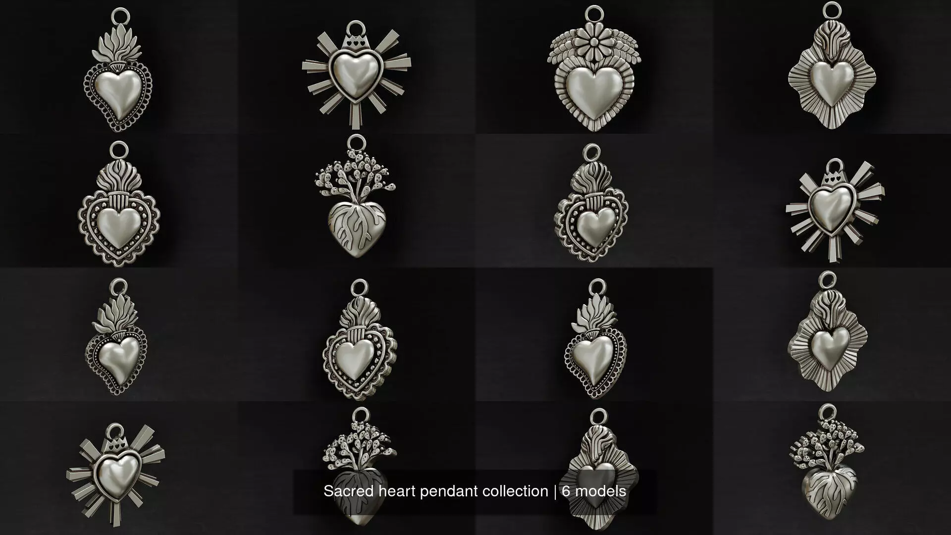 Sacred heart pendant collection _1