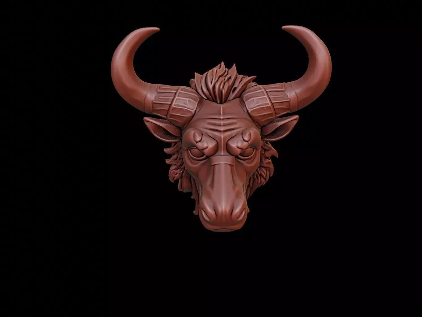 Minotaur Mask 3d Printing 3D print model_0