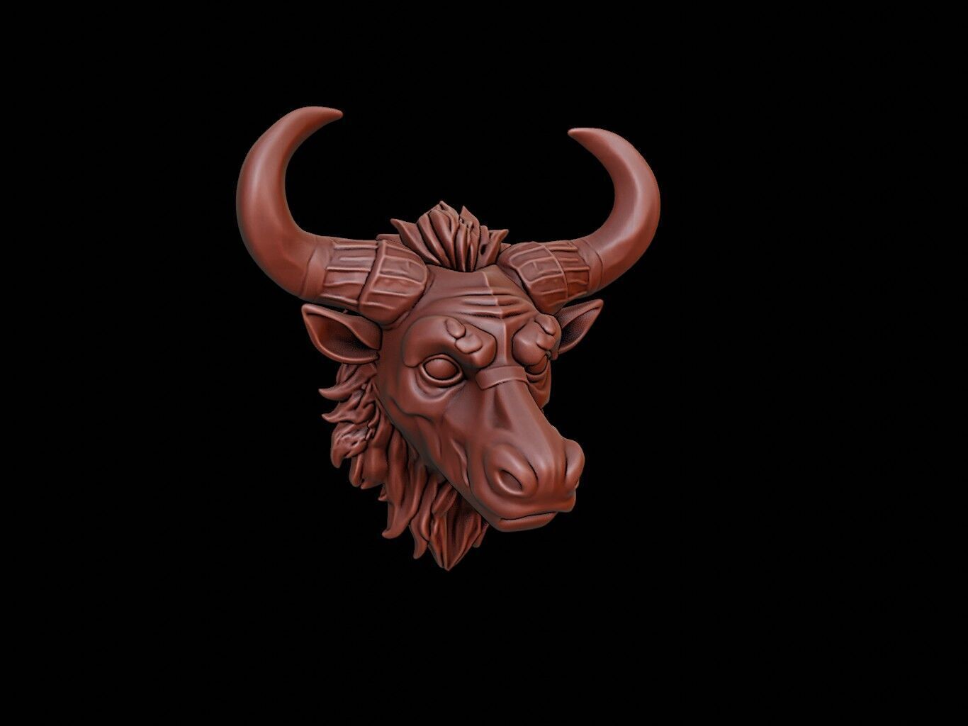 Minotaur Mask 3d Printing 3D print model_1