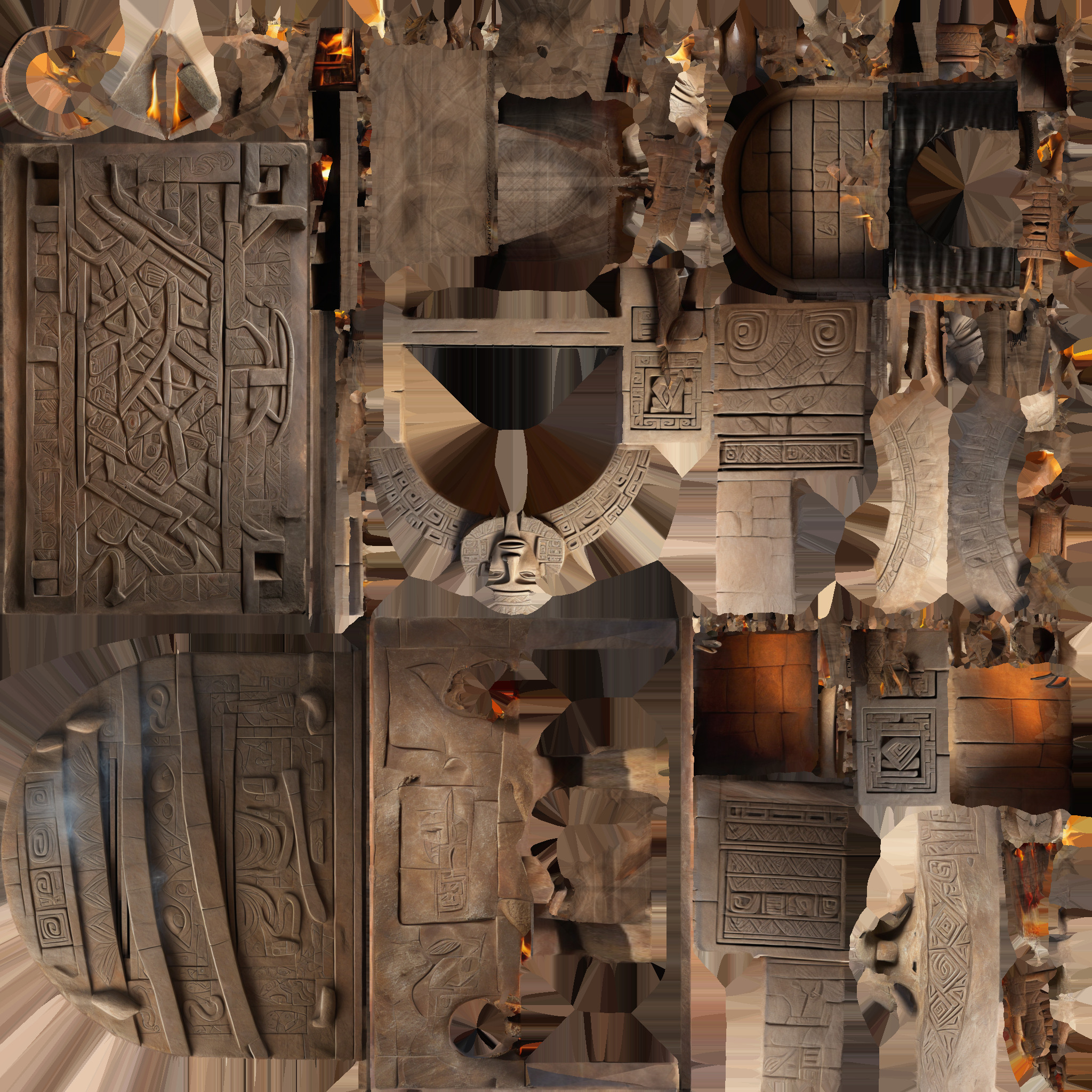 stone altar Low-poly 3D model_3