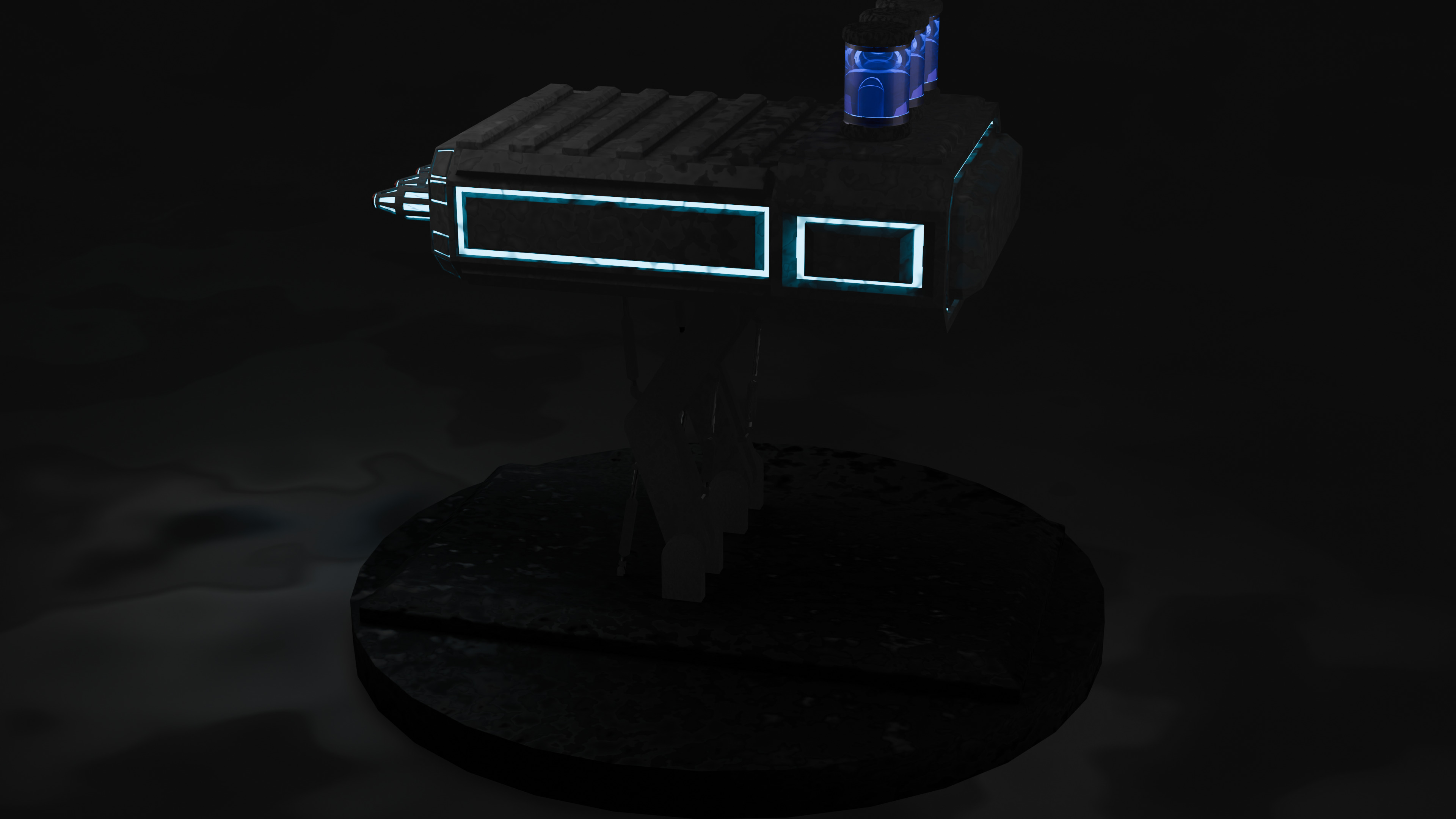 Sci fi Chemical missile lounger Low-poly 3D model_11