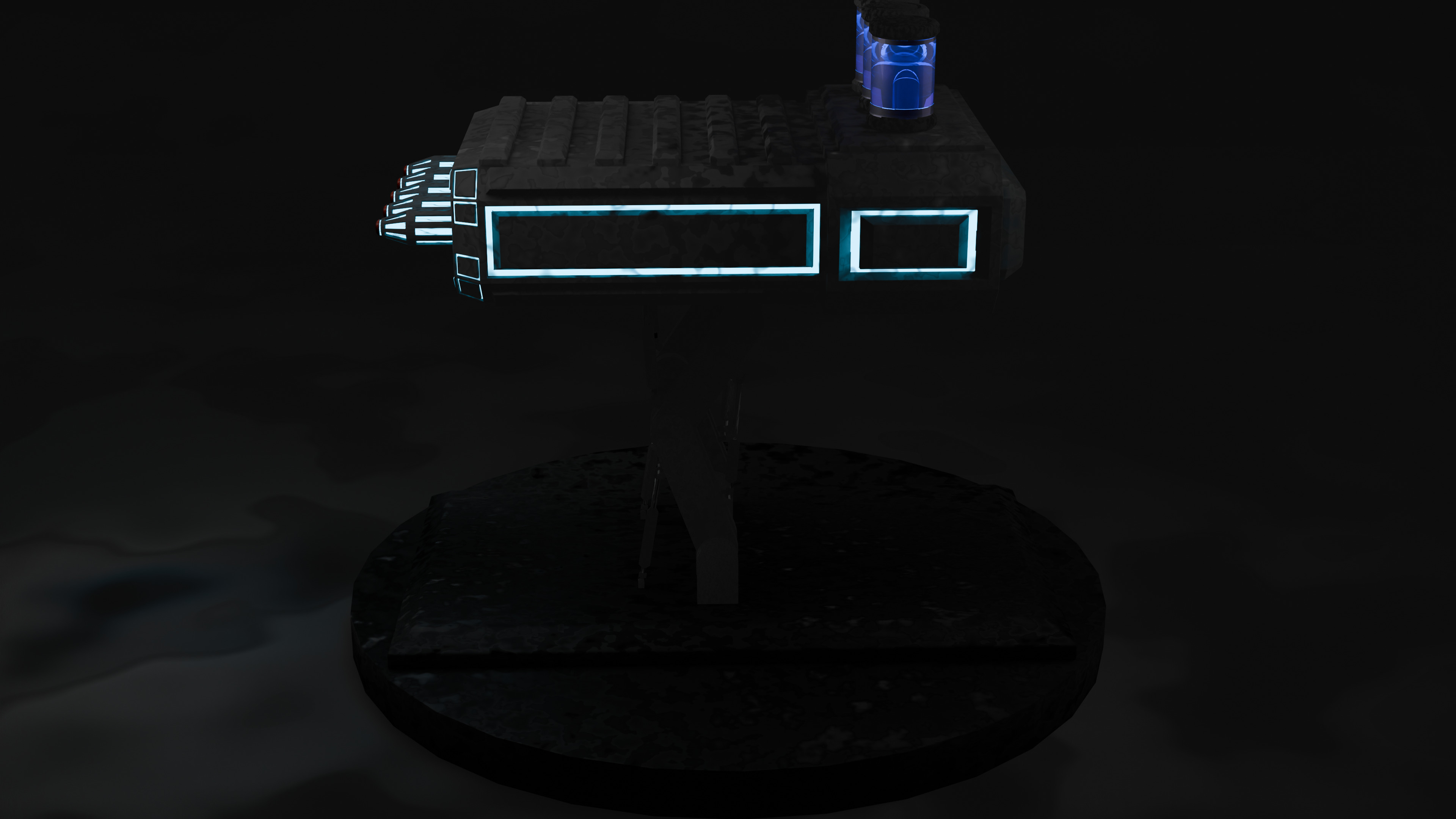 Sci fi Chemical missile lounger Low-poly 3D model_12