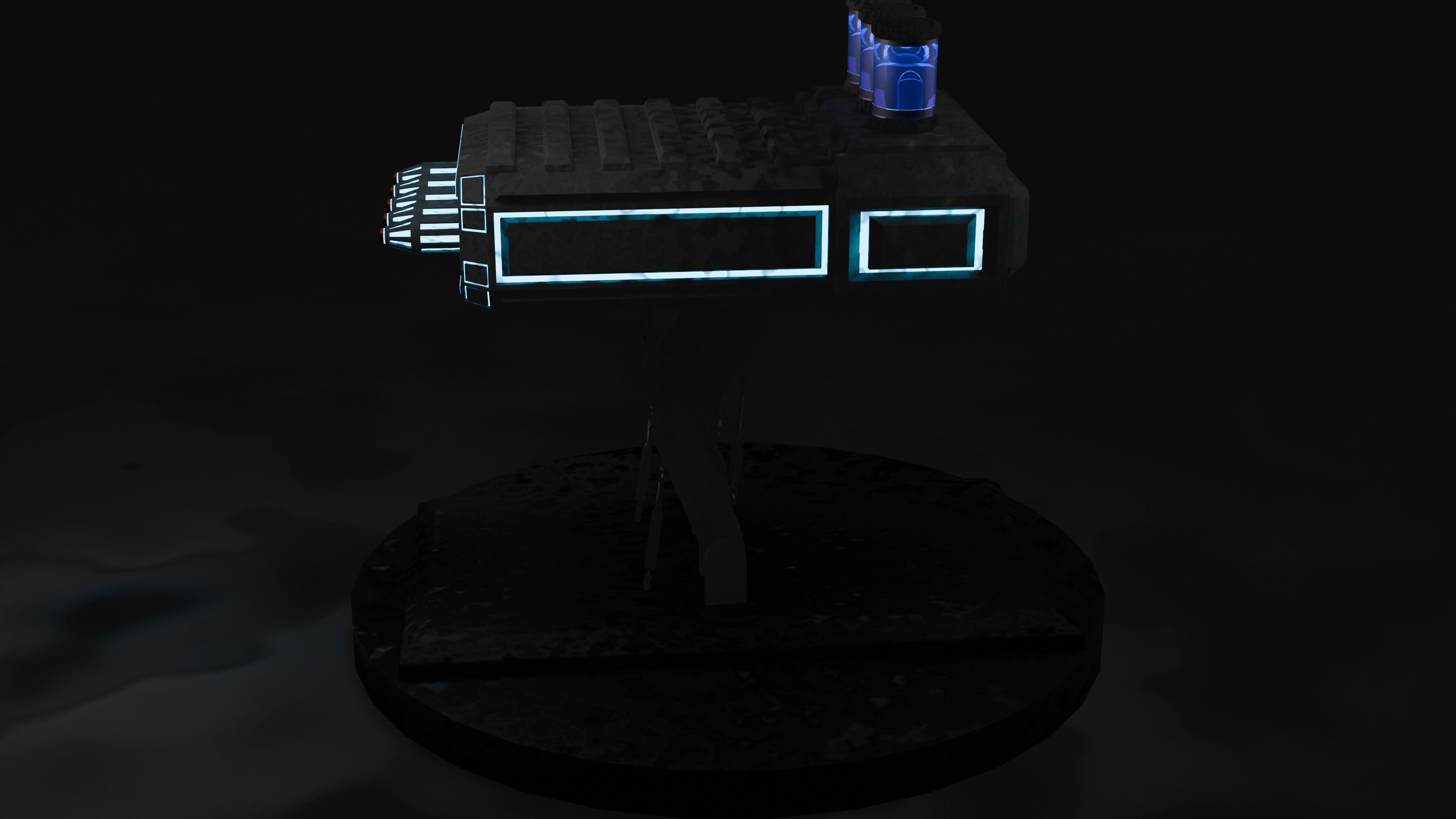 Sci fi Chemical missile lounger Low-poly 3D model_8