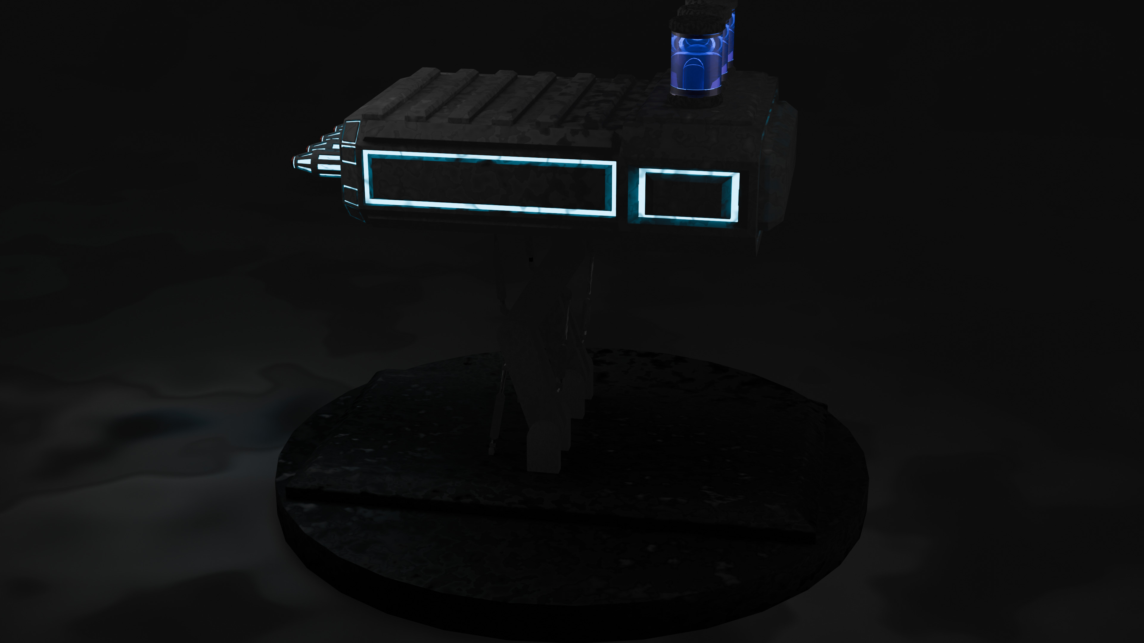 Sci fi Chemical missile lounger Low-poly 3D model_6