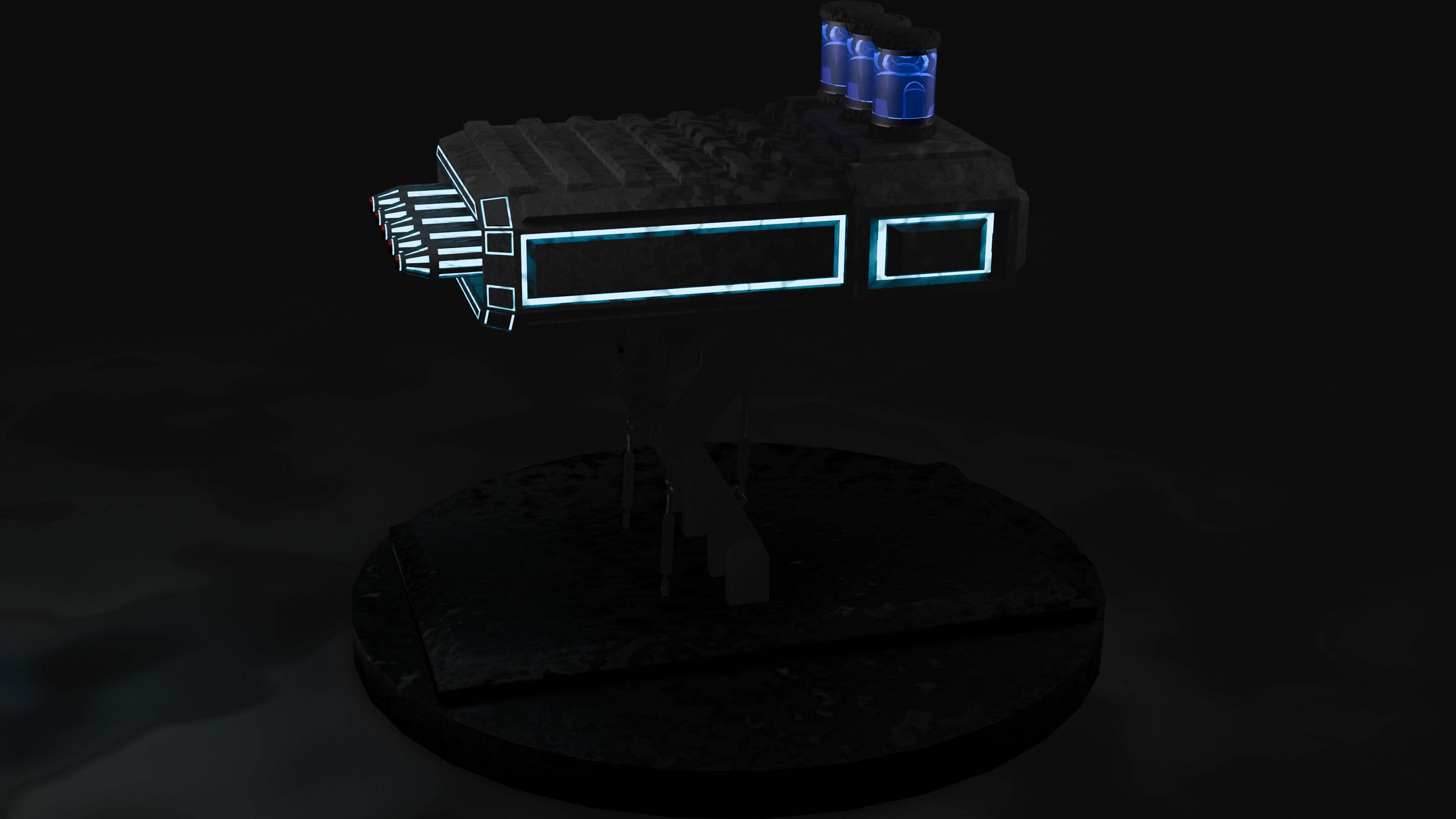 Sci fi Chemical missile lounger Low-poly 3D model_4