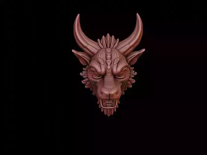 Mythological Beast Mask 3d Printing