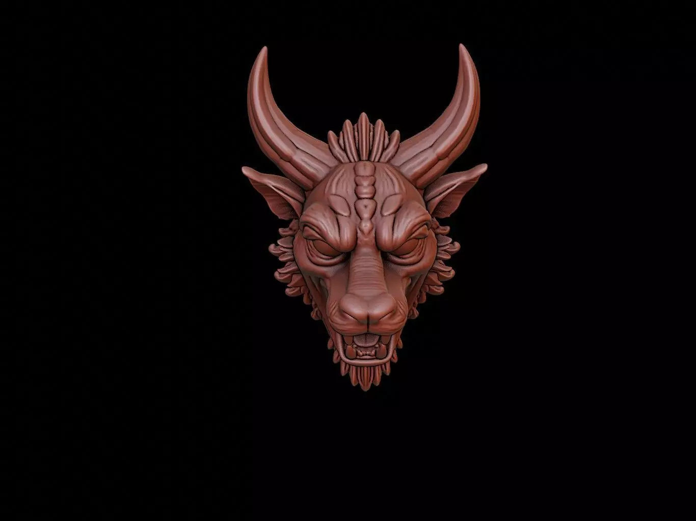 Mythological Beast Mask 3d Printing 3D print model_0