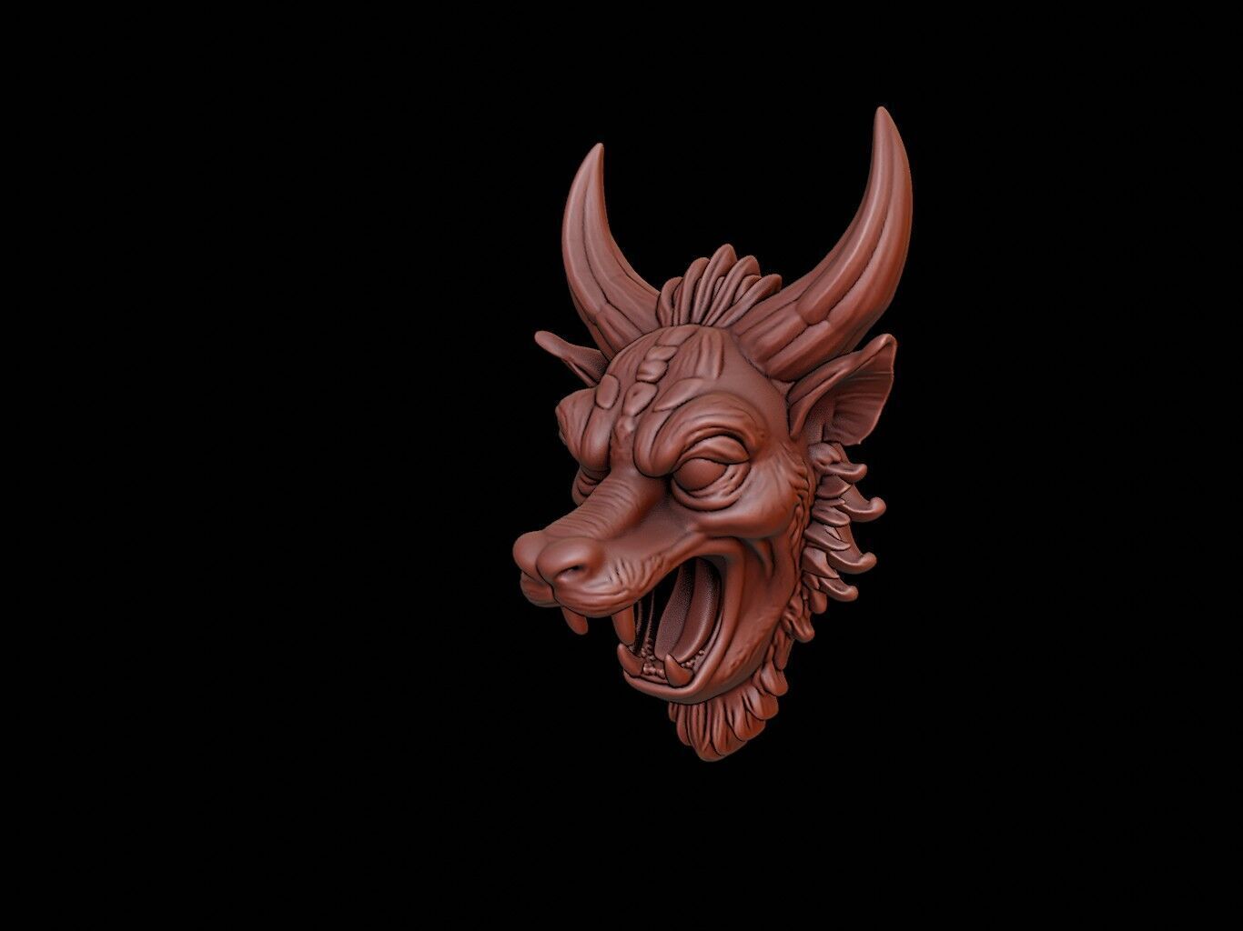 Mythological Beast Mask 3d Printing 3D print model_2