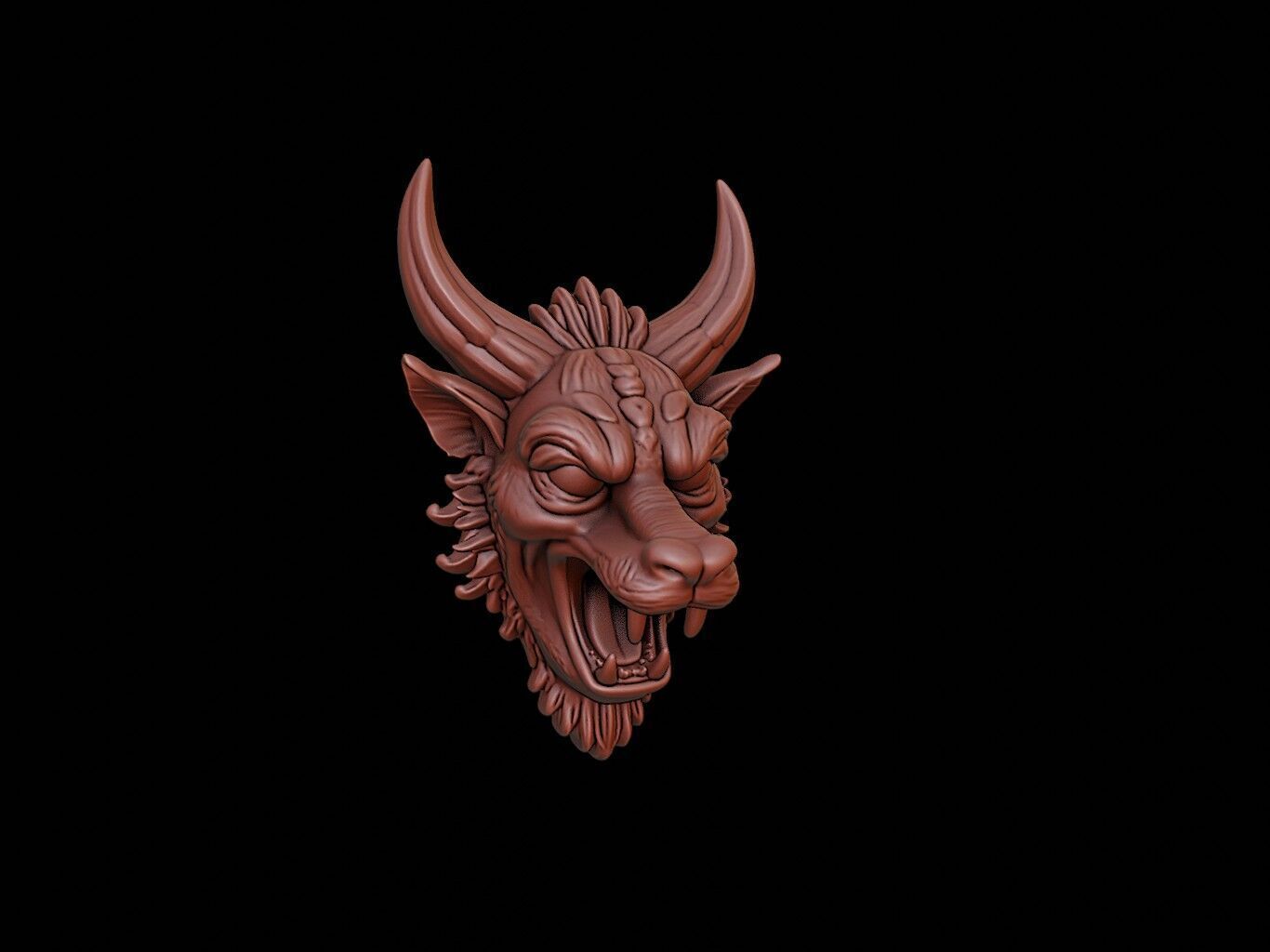 Mythological Beast Mask 3d Printing 3D print model_1
