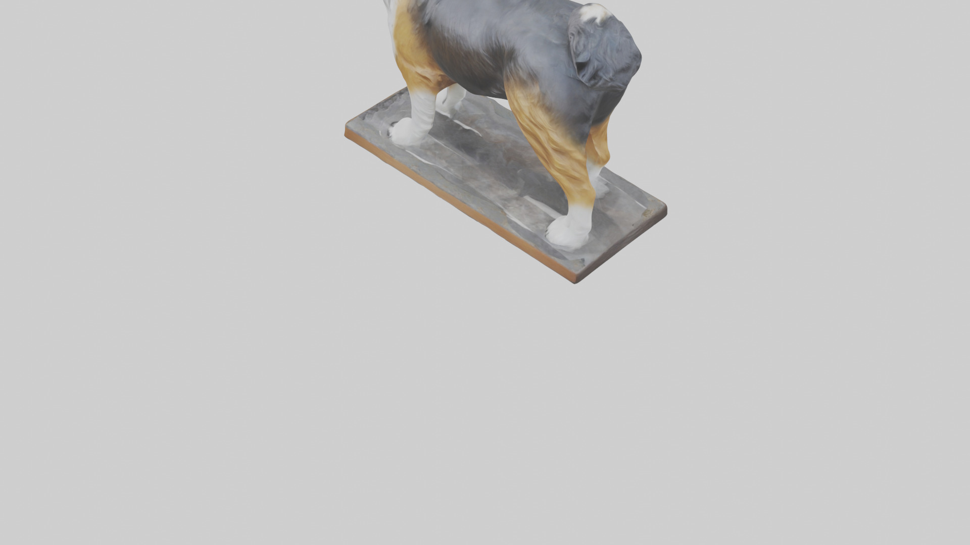 Collie statue model Low-poly 3D model_7