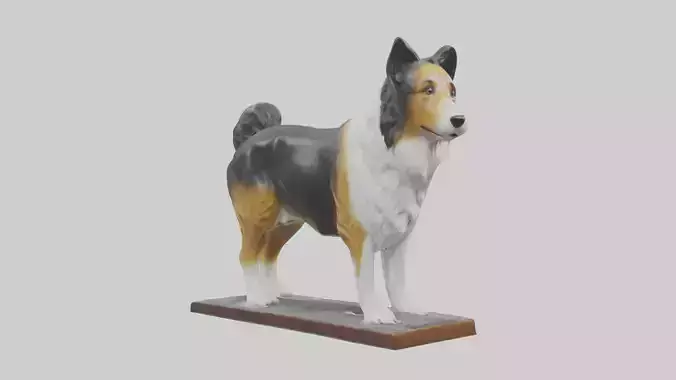 Collie statue model