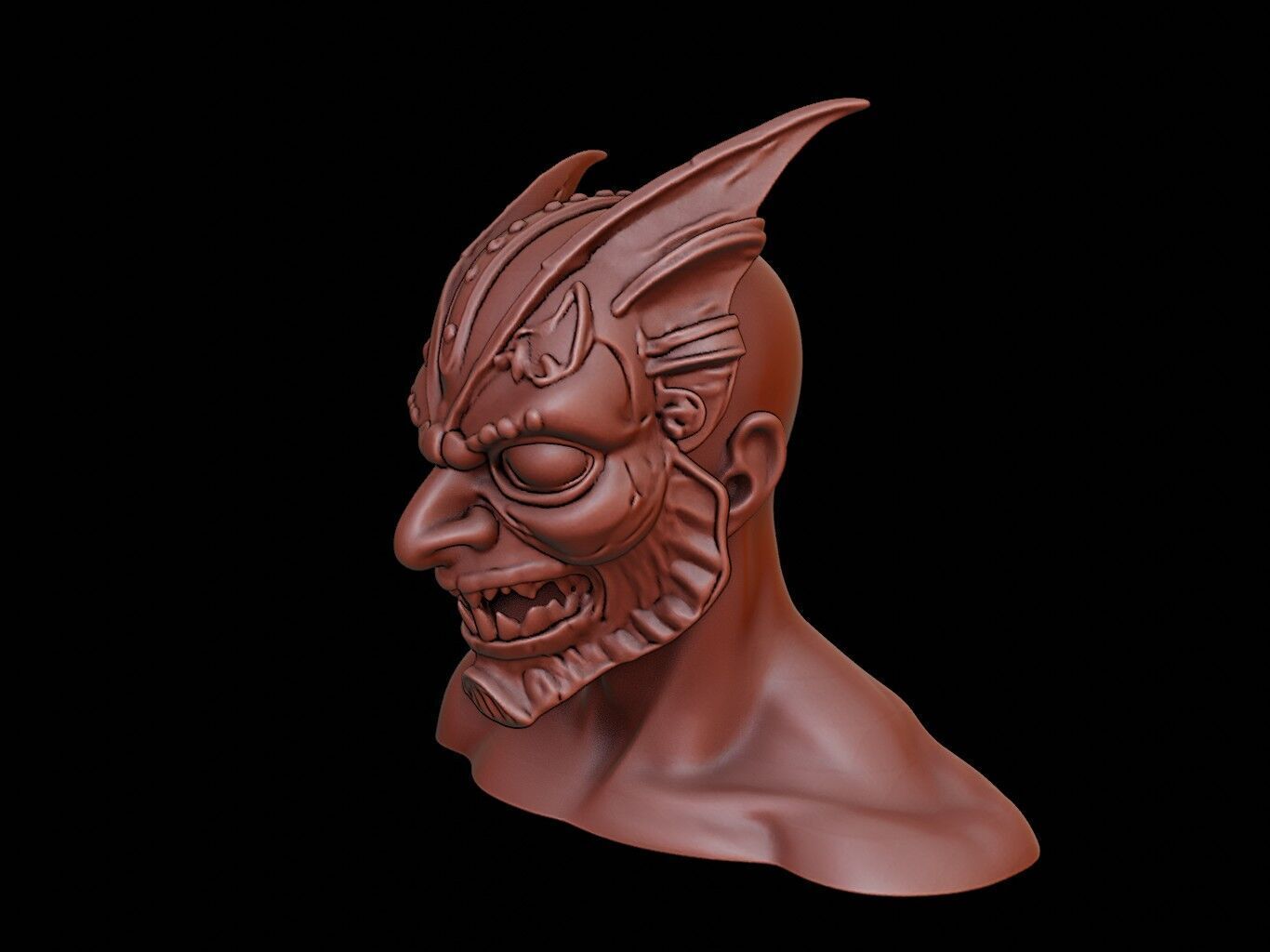 Phantom Warrior Mask 3d Printing 3D print model_2