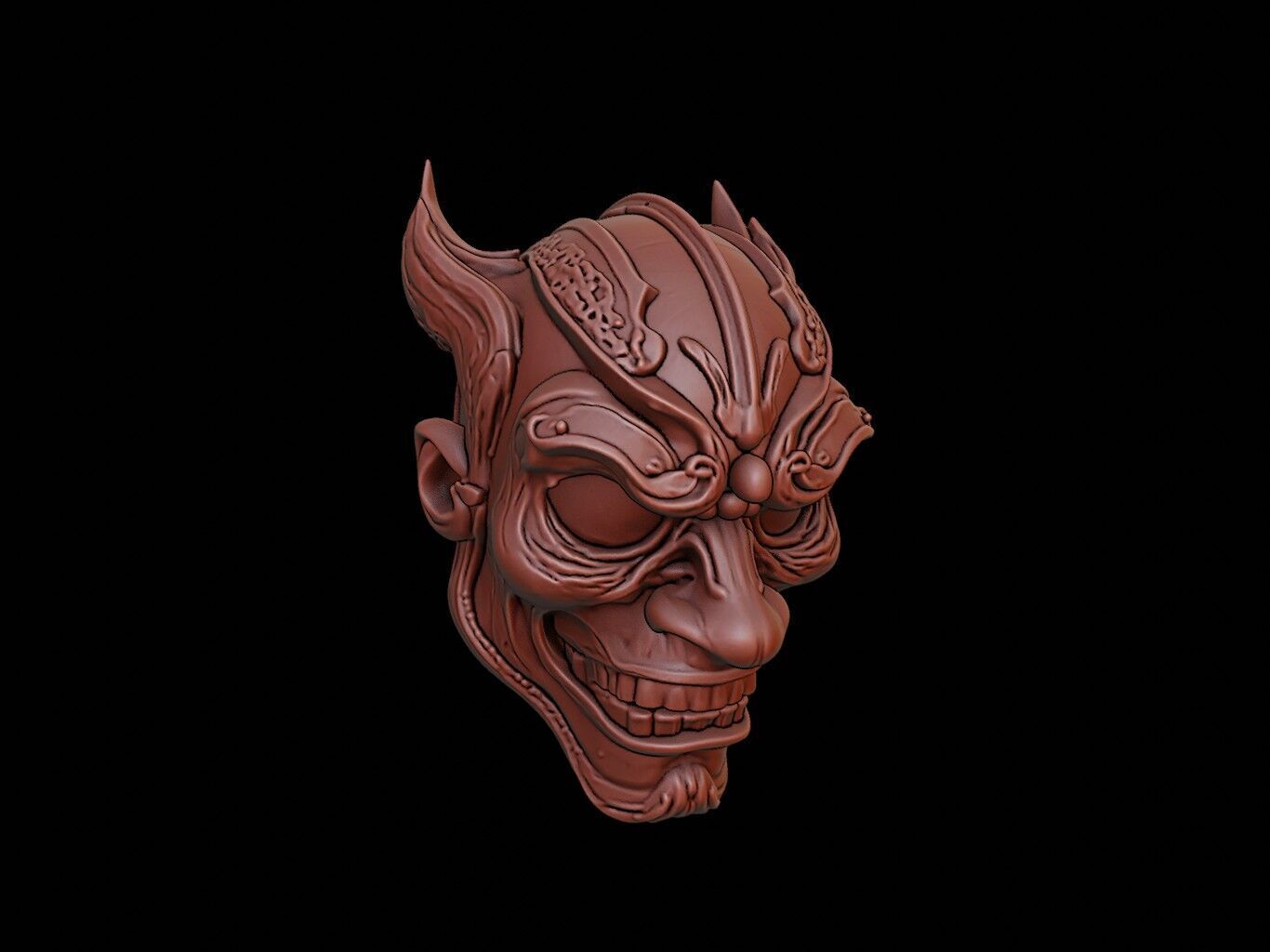 Phantom Warrior Mask 3d Printing 3D print model_1