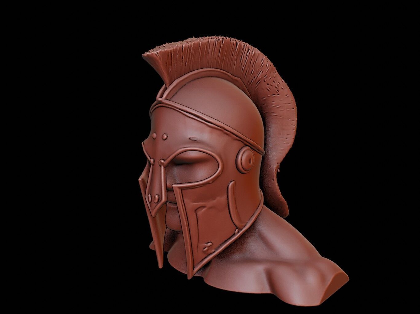 Spartan Warrior Mask 3d Printing 3D print model_2