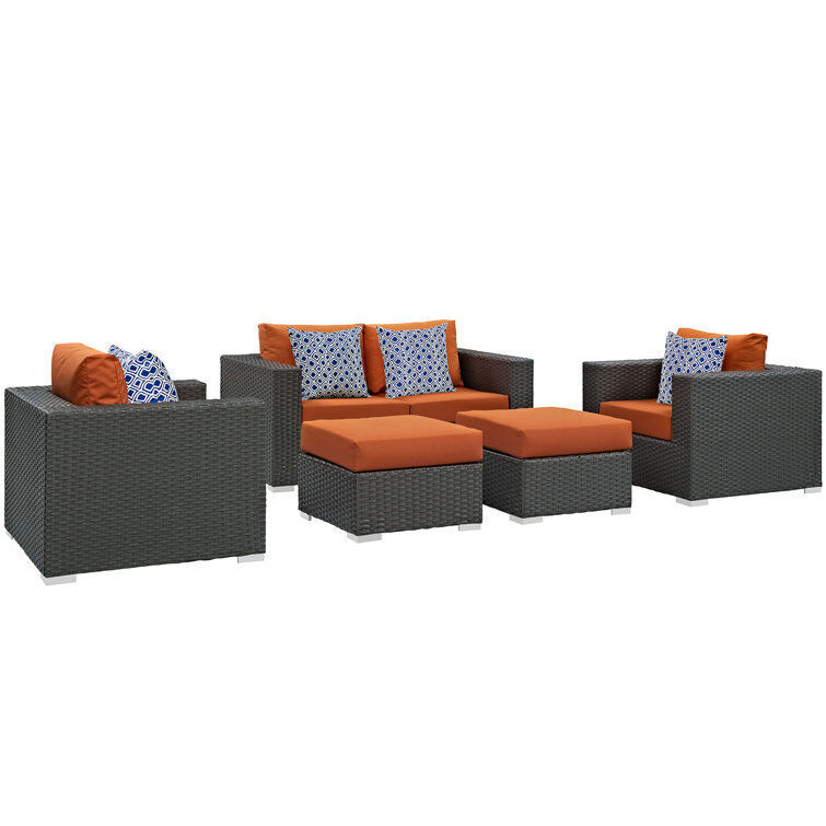 Sojourn Outdoor Patio Sunbrella Sectional Set 3D model_1