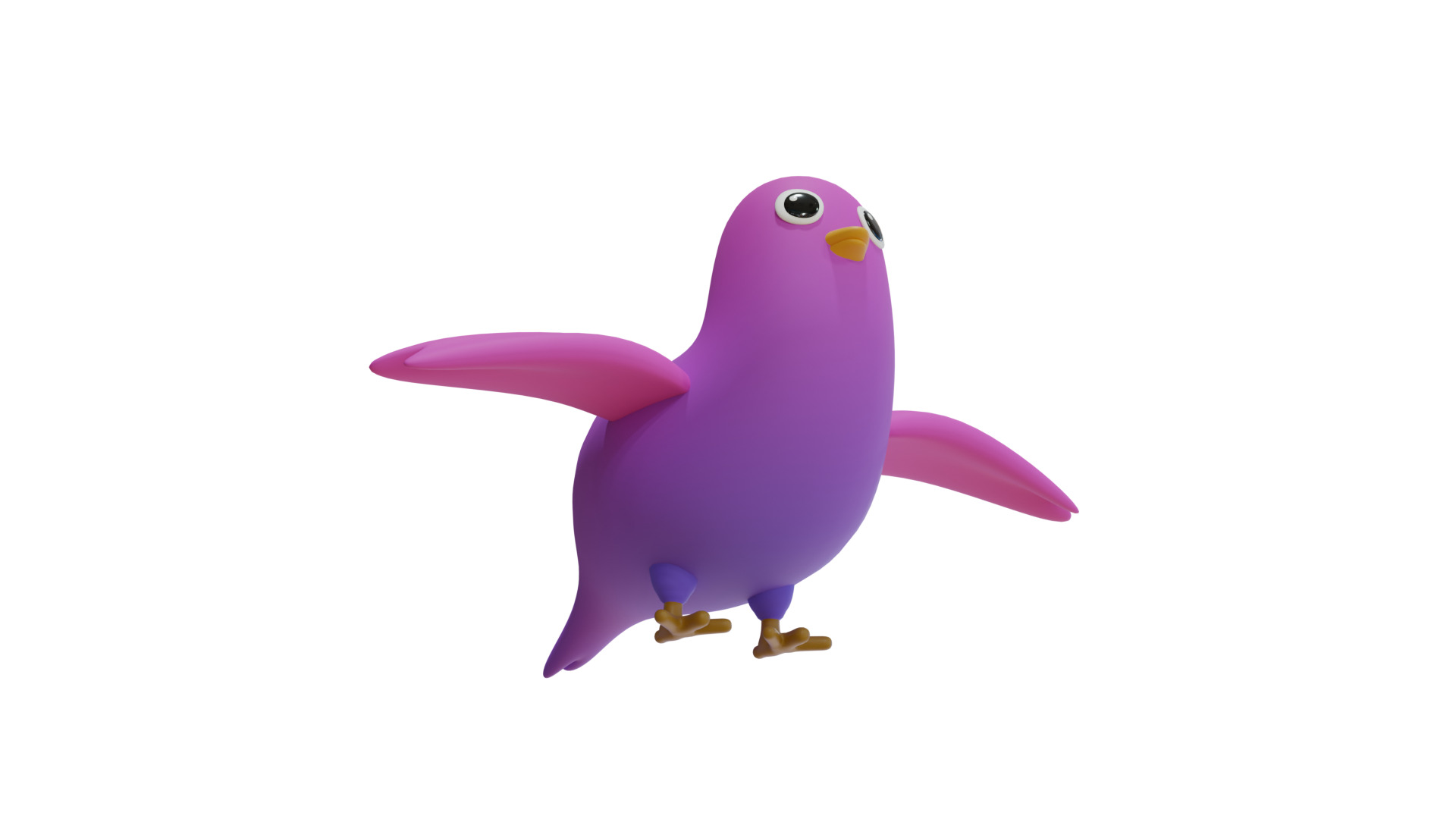 Stylized Bird 3D Model Low-poly 3D model_3