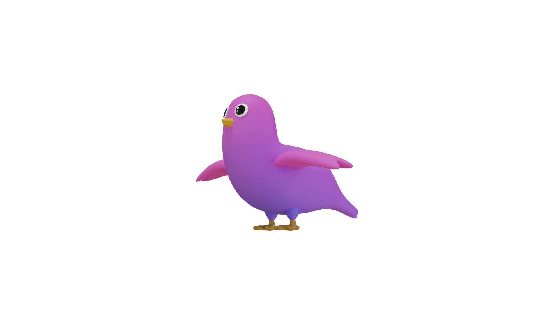 Stylized Bird 3D Model Low-poly 3D model_2