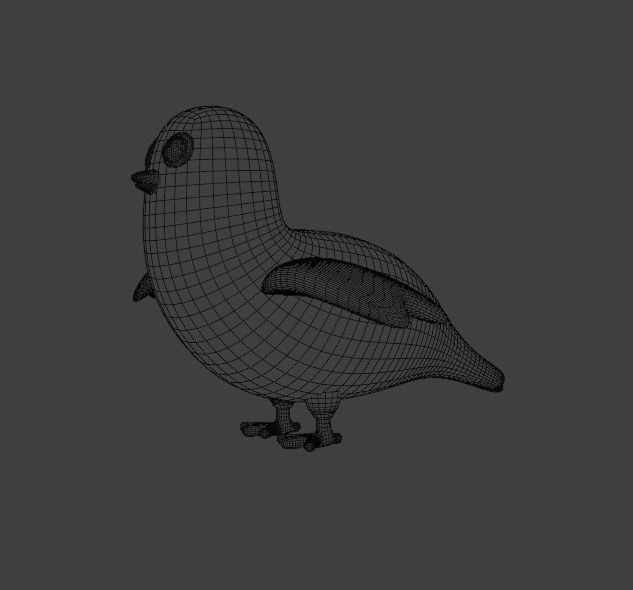 Stylized Bird 3D Model Low-poly 3D model_5