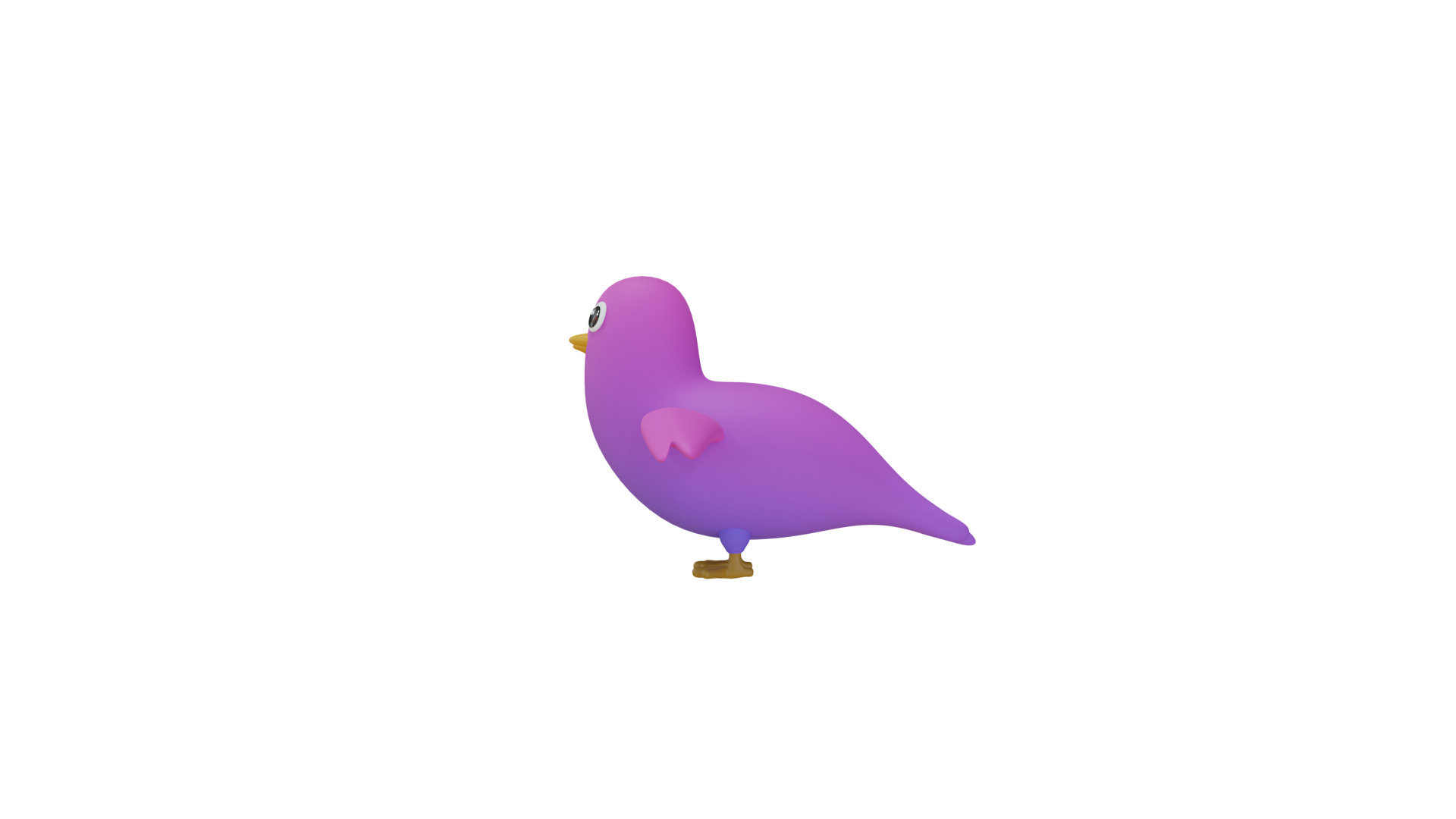 Stylized Bird 3D Model Low-poly 3D model_4